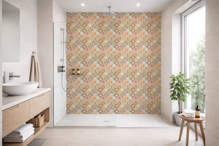 Toilettenrückwand Patchwork