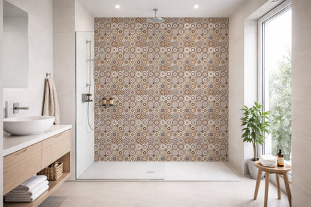 Toilettenrückwand Patchwork