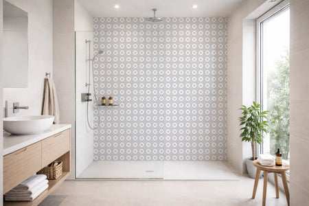 Toilettenrückwand Patchwork