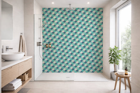 Toilettenrückwand Patchwork