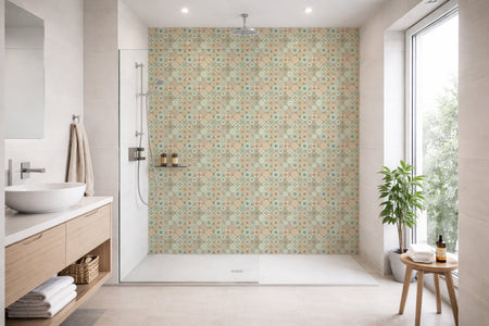 Toilettenrückwand Patchwork
