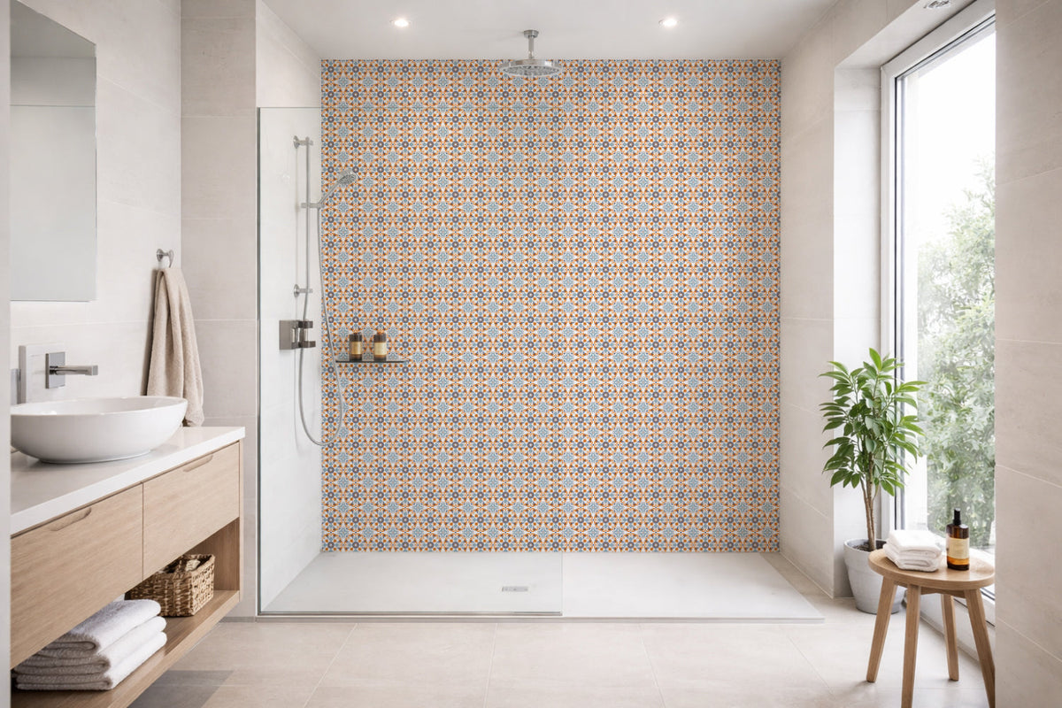 Toilettenrückwand Patchwork