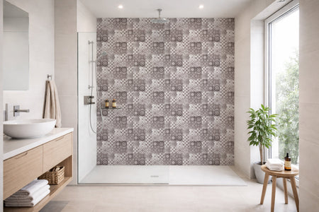 Toilettenrückwand Patchwork