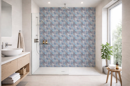 Toilettenrückwand Patchwork