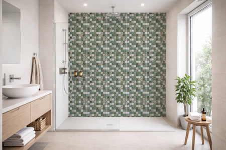 Toilettenrückwand Patchwork