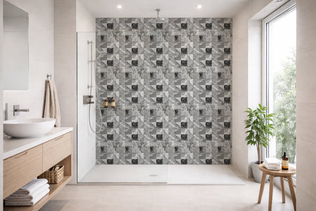 Toilettenrückwand Patchwork