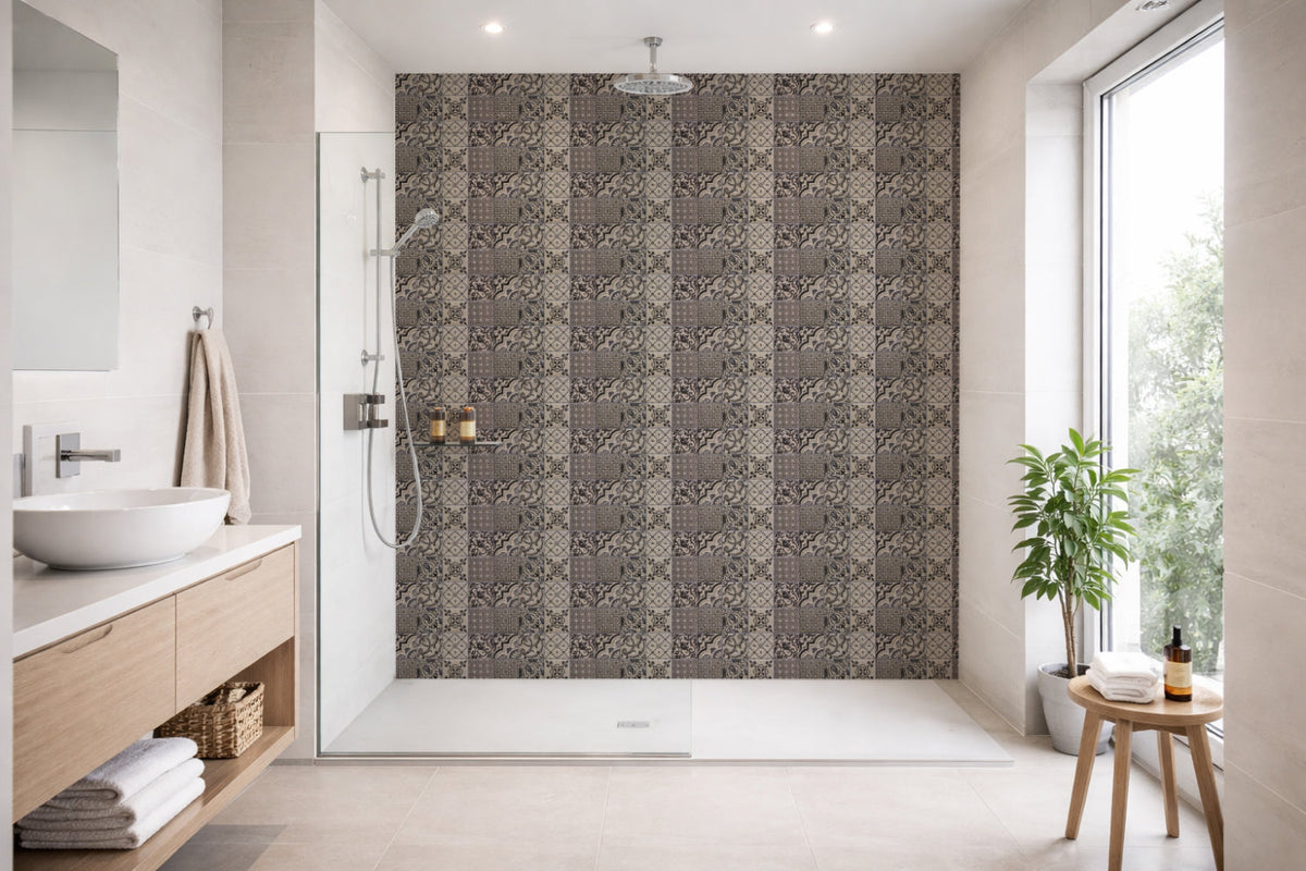 Toilettenrückwand Patchwork