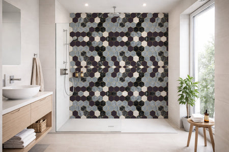 Toilettenrückwand Patchwork