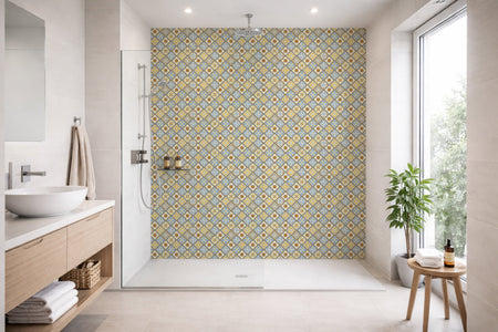 Toilettenrückwand Patchwork