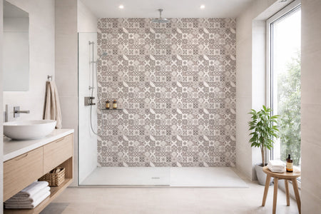 Toilettenrückwand Patchwork