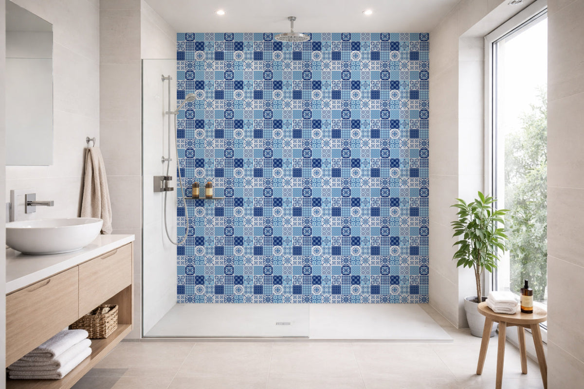 Toilettenrückwand Patchwork
