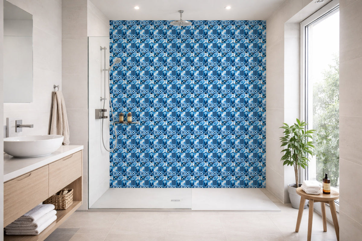 Toilettenrückwand Patchwork