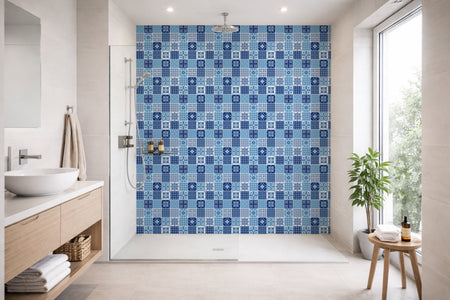 Toilettenrückwand Patchwork