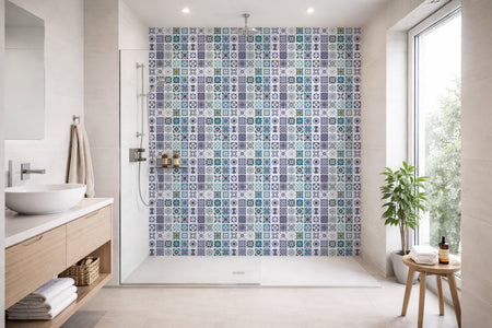 Toilettenrückwand Patchwork
