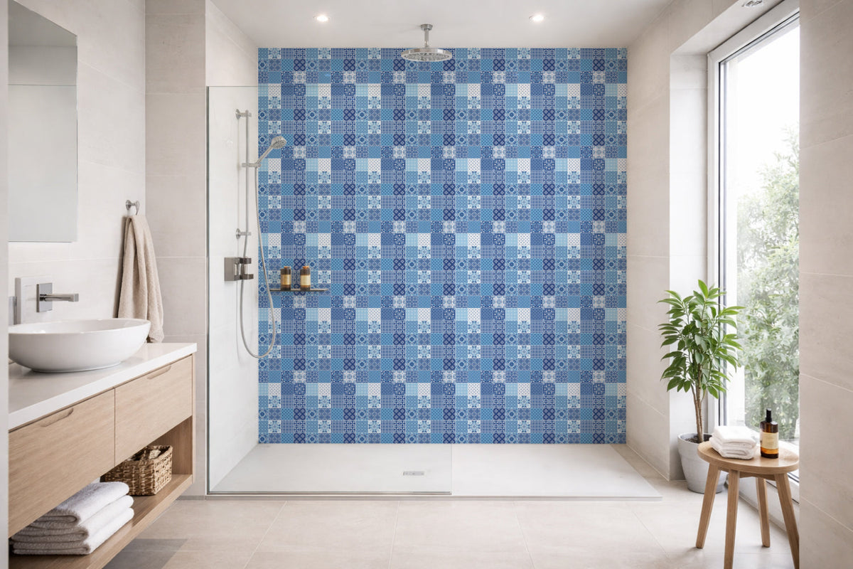 Toilettenrückwand Patchwork
