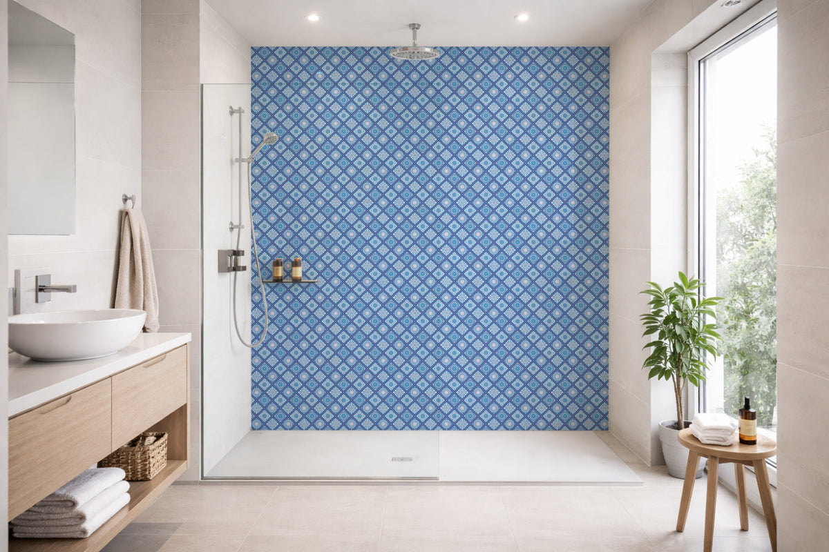 Toilettenrückwand Patchwork