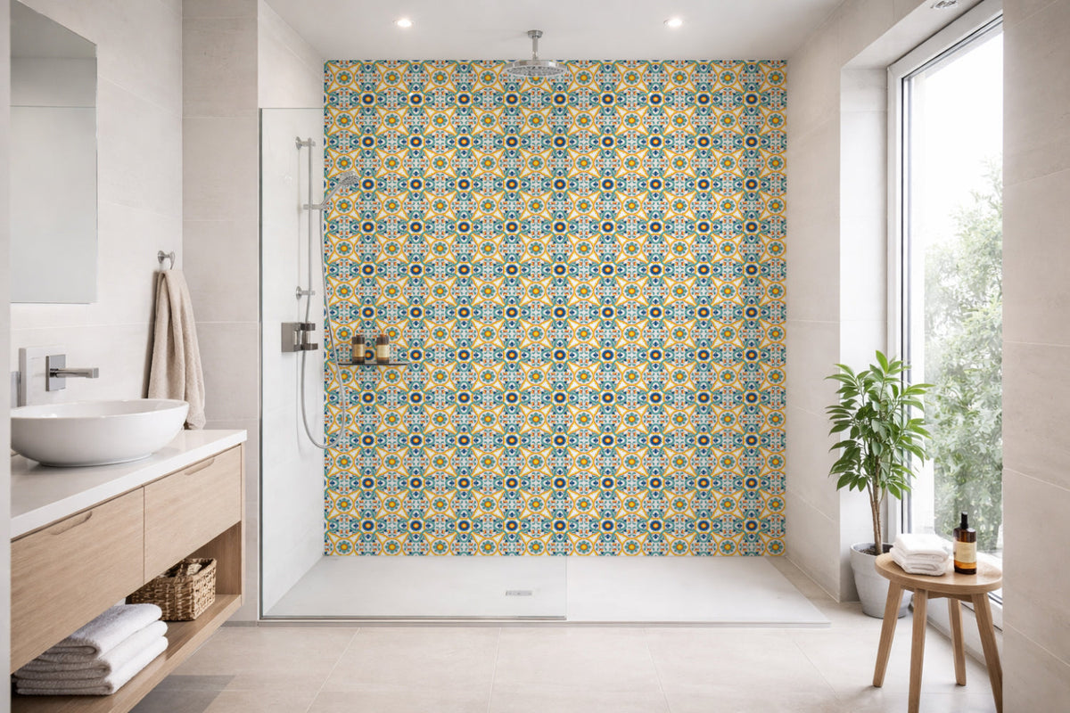 Toilettenrückwand Patchwork