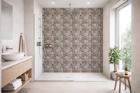 Toilettenrückwand Patchwork