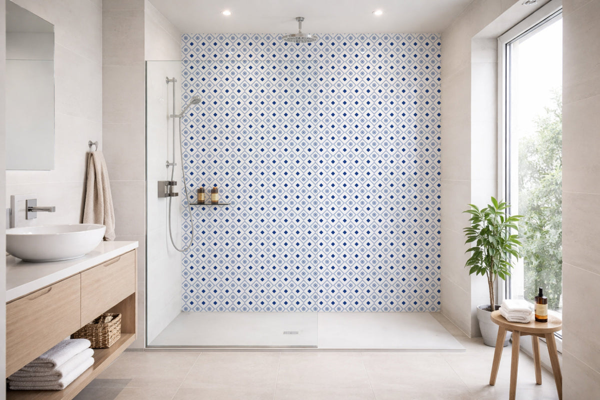 Toilettenrückwand Patchwork