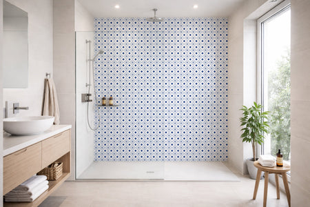 Toilettenrückwand Patchwork