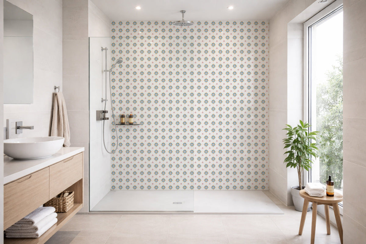 Toilettenrückwand Patchwork