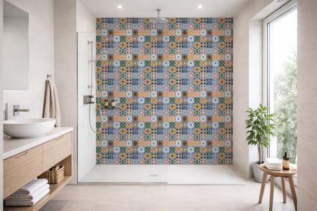 Toilettenrückwand Patchwork
