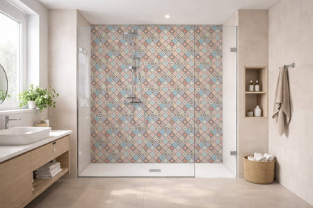 Toilettenrückwand Patchwork