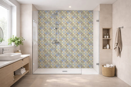Toilettenrückwand Patchwork