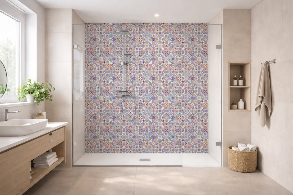 Toilettenrückwand Patchwork
