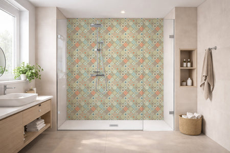 Toilettenrückwand Patchwork
