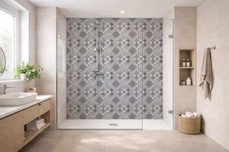 Toilettenrückwand Patchwork