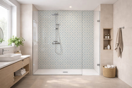 Toilettenrückwand Patchwork