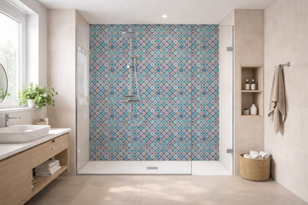Toilettenrückwand Patchwork
