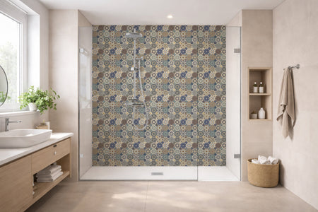 Toilettenrückwand Patchwork
