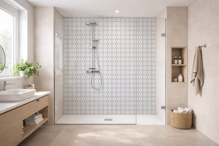 Toilettenrückwand Patchwork