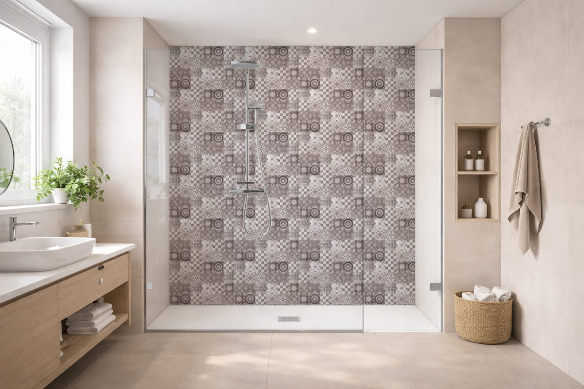 Toilettenrückwand Patchwork