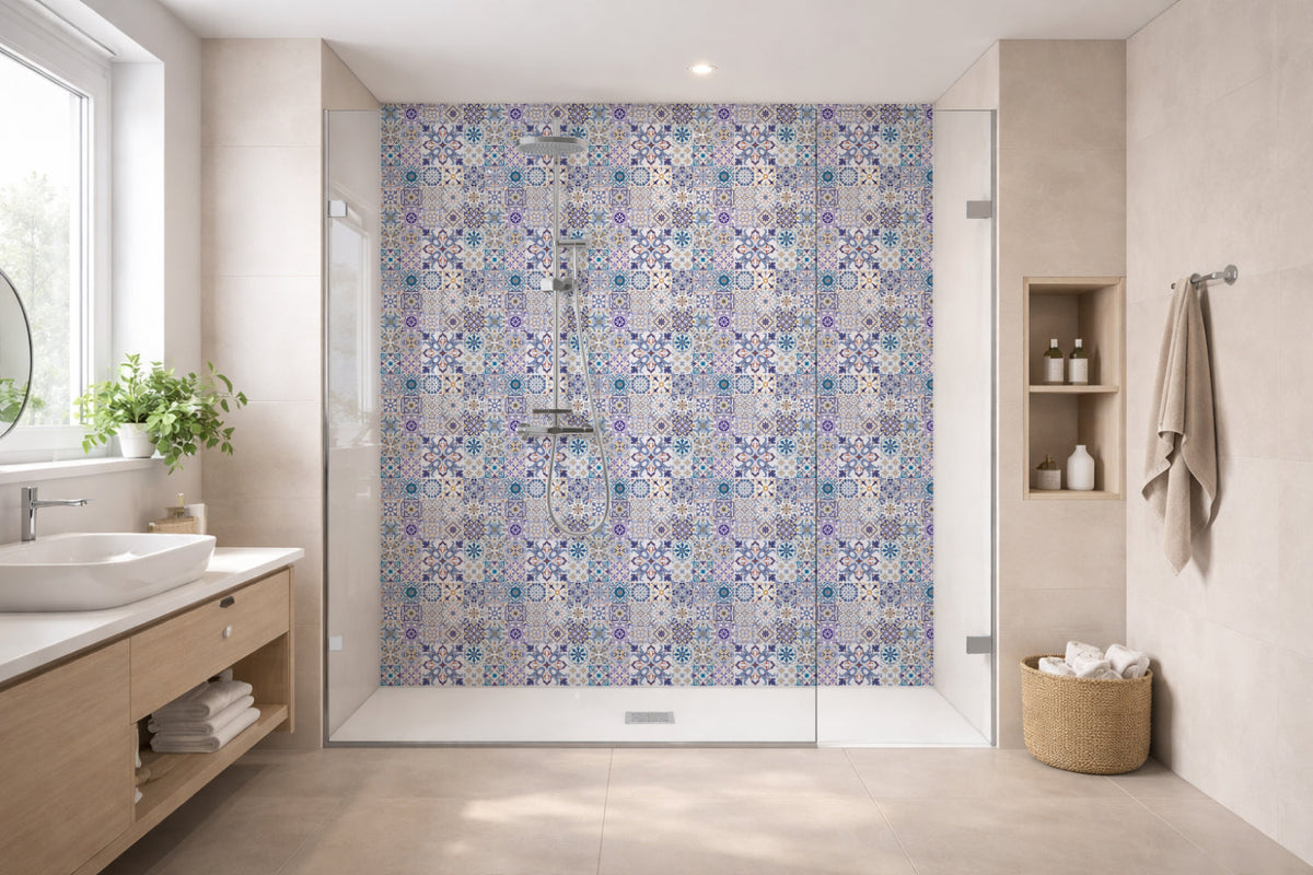 Toilettenrückwand Patchwork