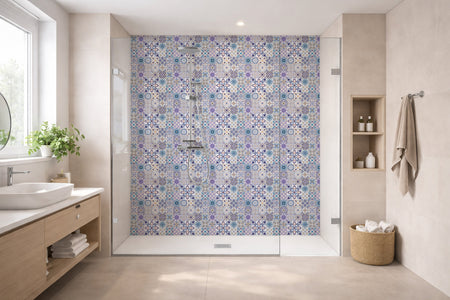 Toilettenrückwand Patchwork