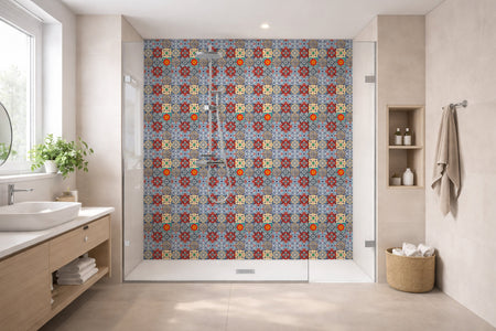 Toilettenrückwand Patchwork