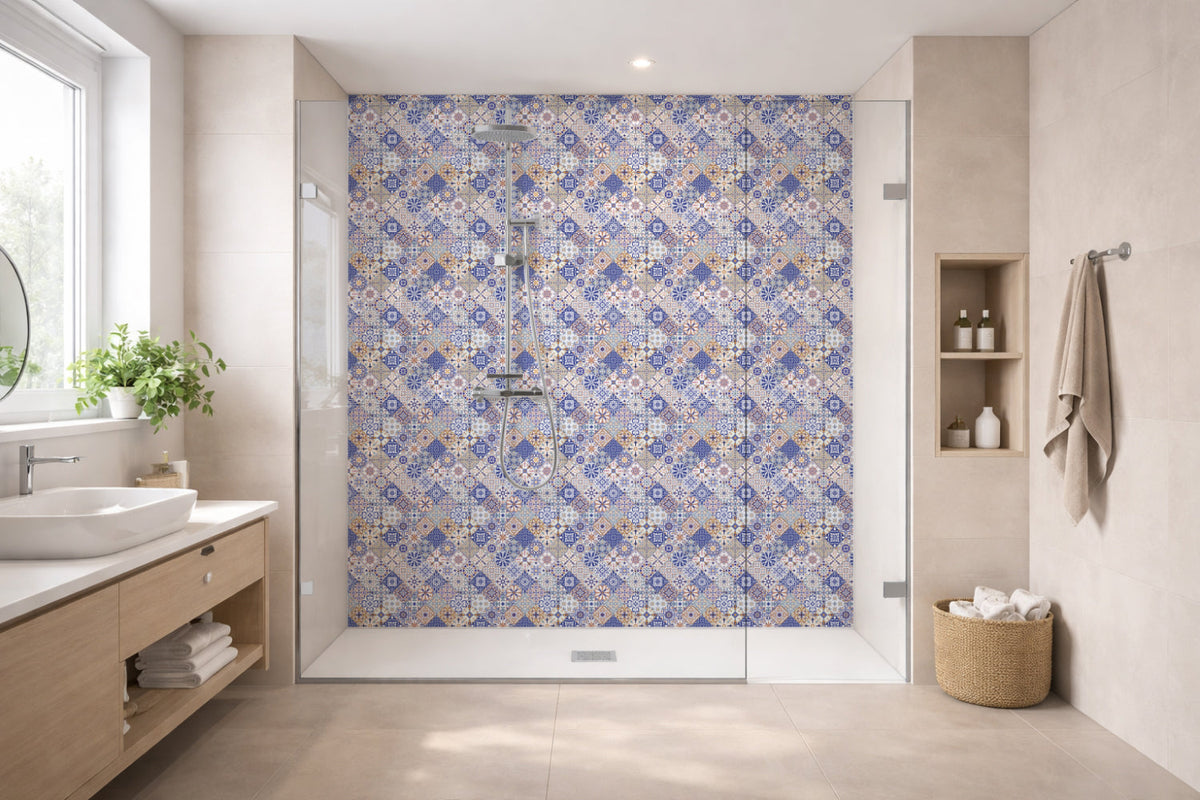 Toilettenrückwand Patchwork