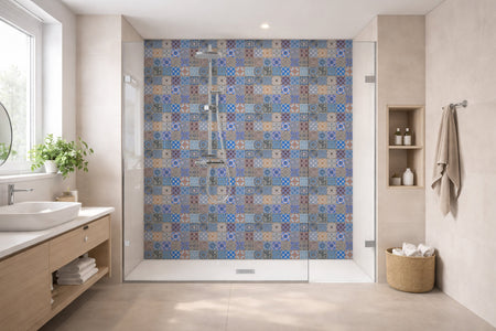 Toilettenrückwand Patchwork