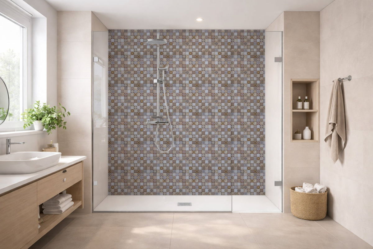 Toilettenrückwand Patchwork