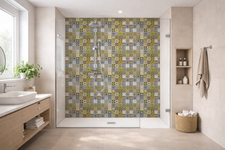 Toilettenrückwand Patchwork