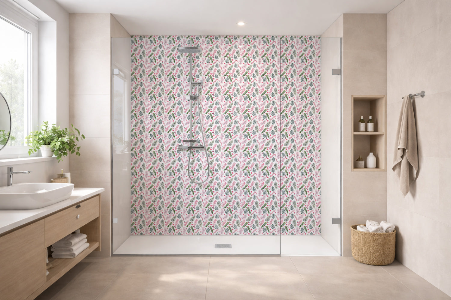 Toilettenrückwand Patchwork