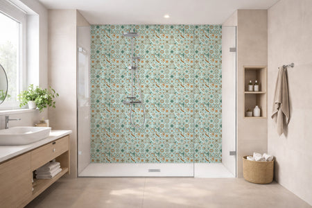 Toilettenrückwand Patchwork