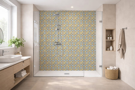 Toilettenrückwand Patchwork