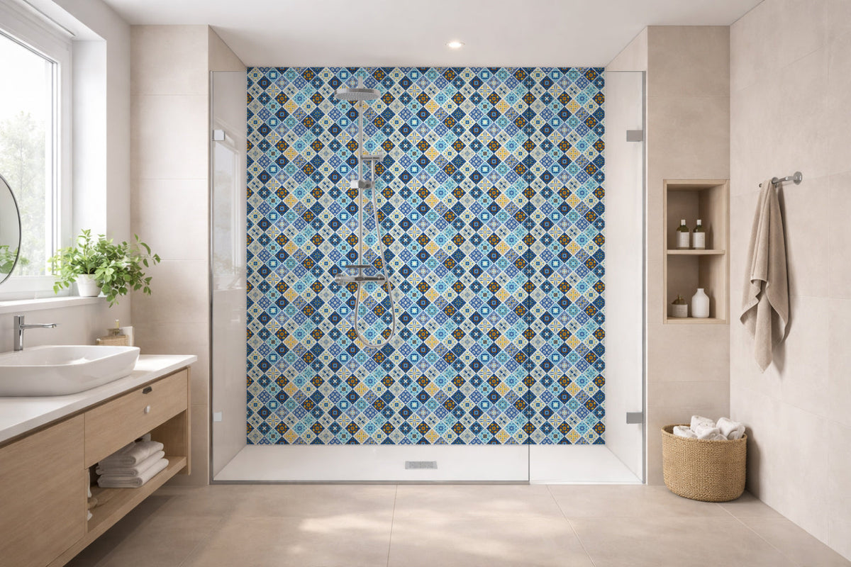 Toilettenrückwand Patchwork