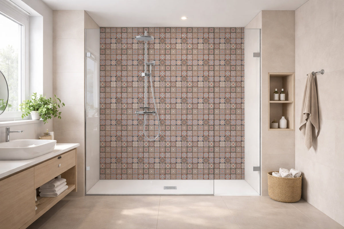 Toilettenrückwand Patchwork