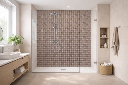 Toilettenrückwand Patchwork