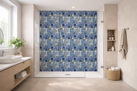 Toilettenrückwand Patchwork